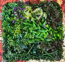 2 X 20" x 20" Artificial Faux Leaf Fence Screen Wall Decor Panel Decor FZZW0402