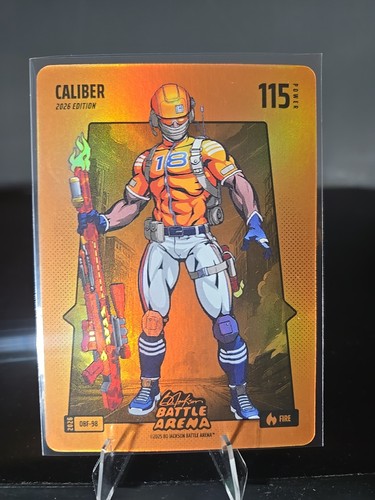 2026 Battle Arena Caliber Caleb Williams #OBF-98 Orange Battlefoil Fire