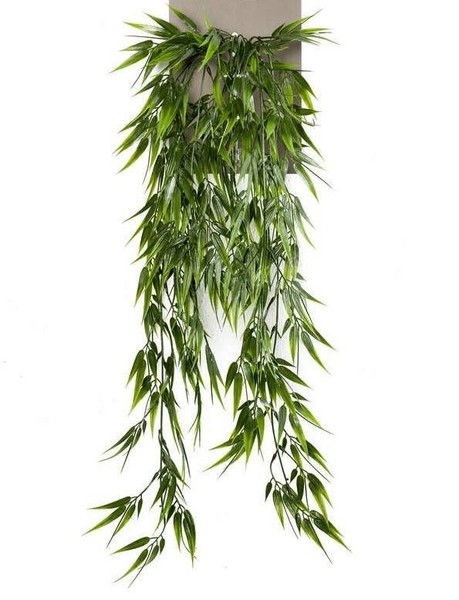 Artplants KüNstlicher Busch Bambus HäNger Chiasa Auf Steckstab, 75Cm-image