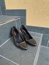 Prada Heels Pumps Gray Vintage Rare Retro Leather size 36,5 US-6