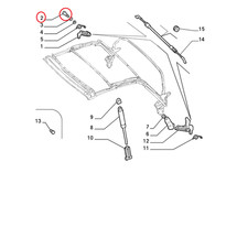Vis Pour Capote Fiat Punto Cabrio Originale 46730347