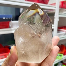 1.1LB Natural smoky quartz obelisk crystal double point healing G6105