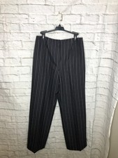 Vintage Carlisle Wool Blend Black/White Pinstripe Pants