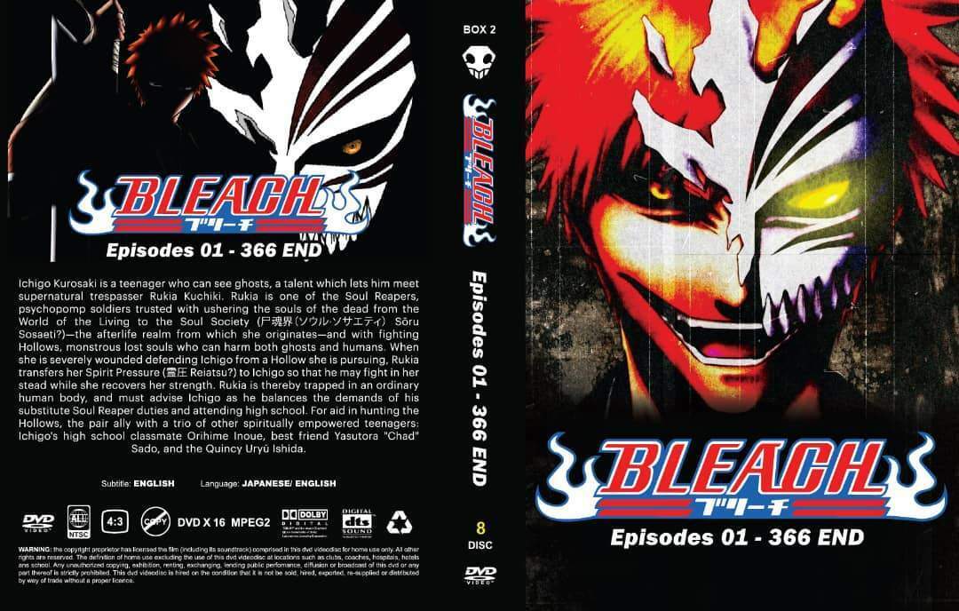 Bleach Complete Series (Episode 1-366 End) + Movies English Dub