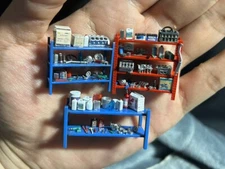 Diorama 1/64 Car Garage Repair Accessory Display Model Tool Rack Building Scene