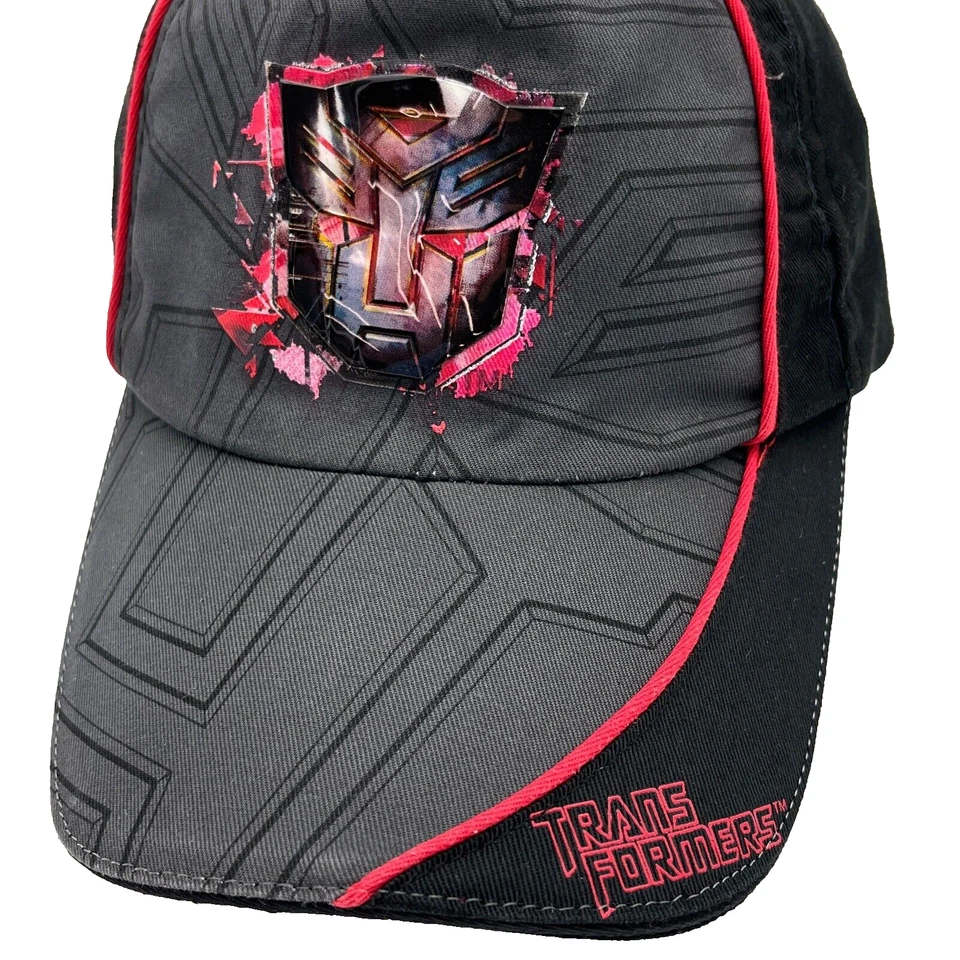 Gorra Transformers Gorra Correa Trasera Niños Negro Gris Autobot Logo Ajustable Juventud Foto 2 de 4