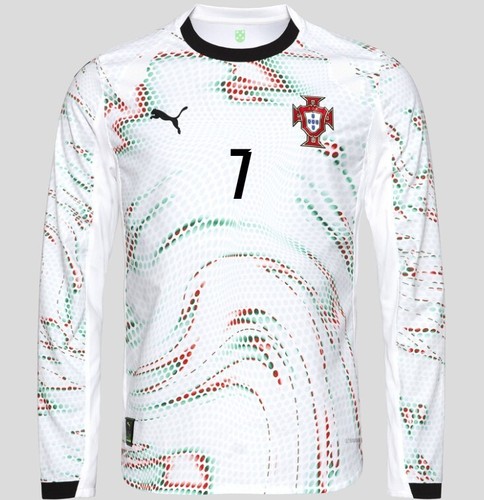Puma Cristiano Ronaldo Portugal 2025 Away Authentic Long-Sleeve Jersey Size XL