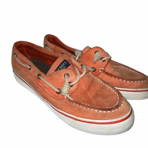 Sperry Boat Shoes Top Siders Orange 