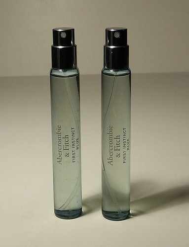 2 Abercrombie & Fitch FIRST INSTINCT BLUE, EDP Purse SPRAY for WOMEN .50 OZ EACH
