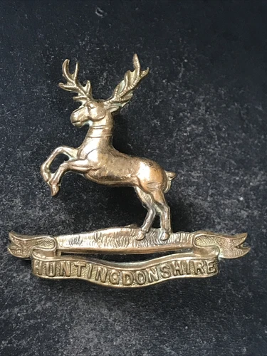 Huntingdonshire Cyclist Battalion, WW1 British Army Military Cap Badge.