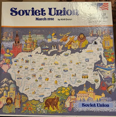 Soviet Union Vintage Jigsaw Puzzle March 1990