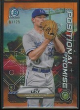 Asa Lacy 2021 Bowman Chrome Positional Promise Orange Refractor 03/25 ROYALS
