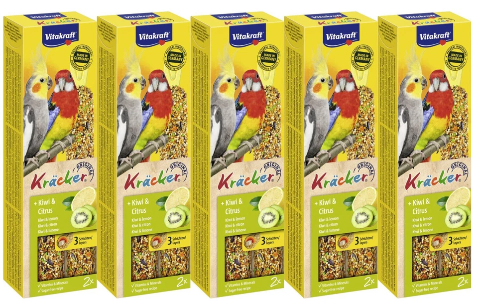 Vitakraft Kräcker® Kiwi & Citrus 5x 180 g australische Großsittiche