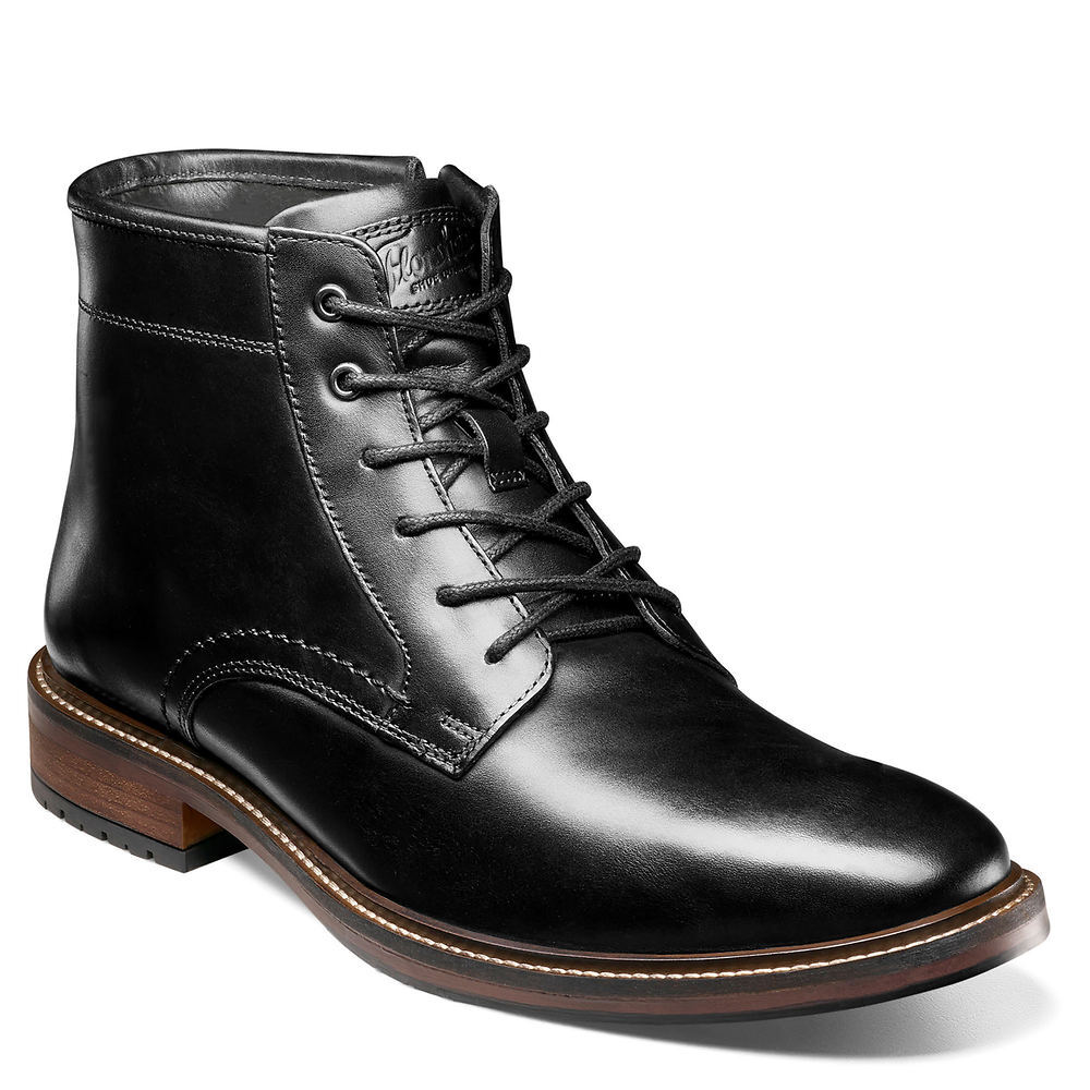Мужские ботинки Florsheim Forge с простым носком на шнуровке - Черный 23090₽