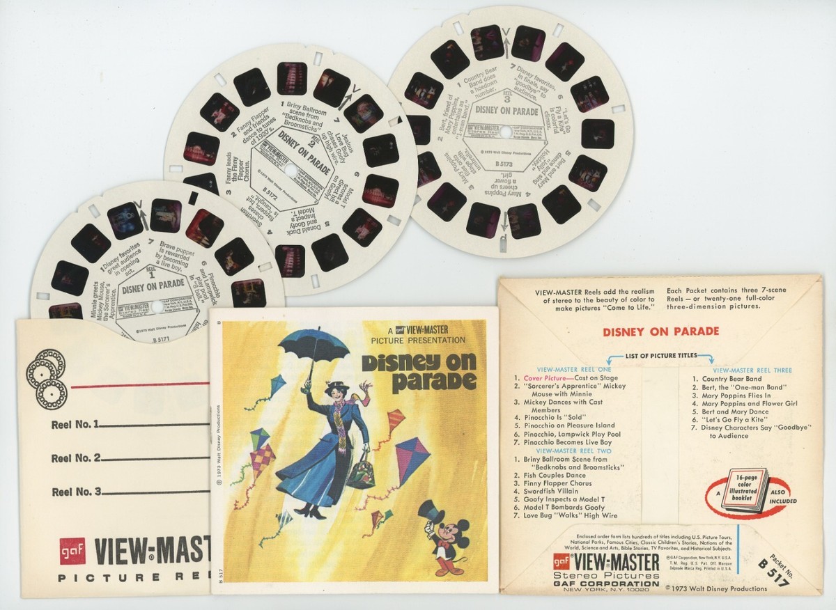 Disney on Parade 1973 GAF View-Master Packet B-517-B 