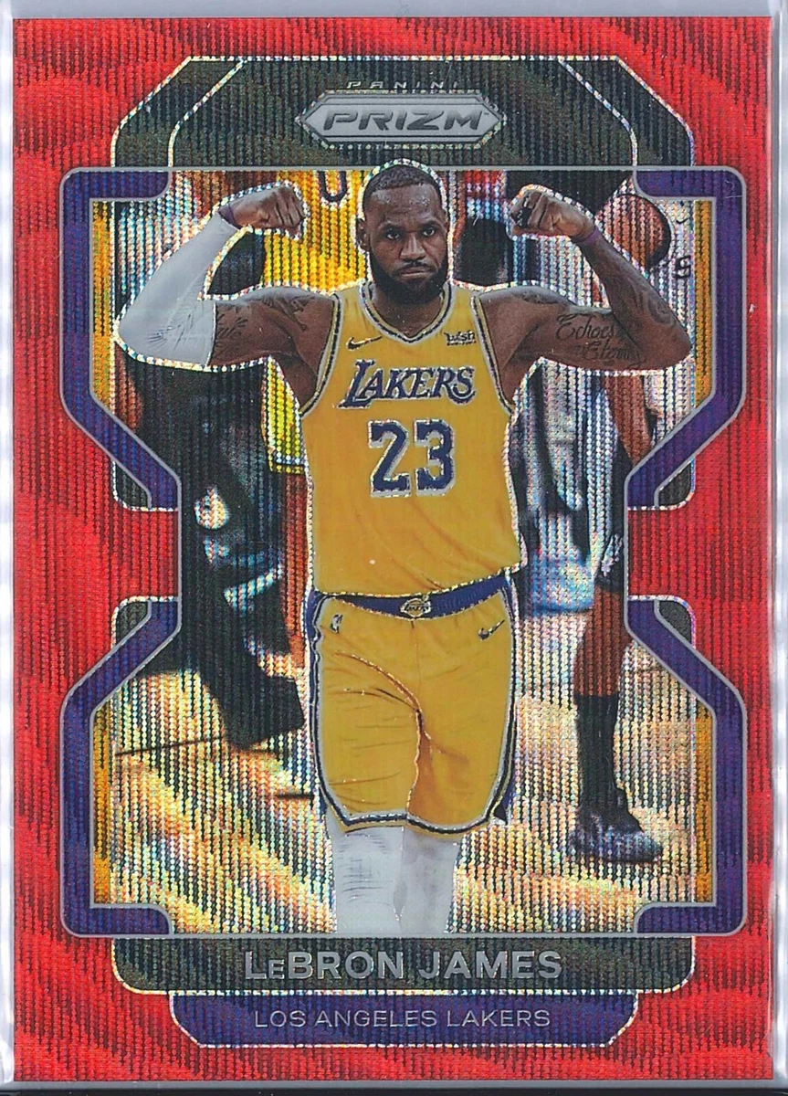 2021-22 Panini Prizm Basketball Lebron James Red Wave Parallel #91