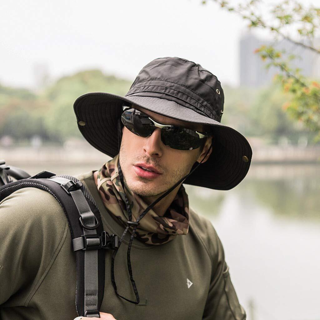 UPF 50+ Sun Hat Safari Fishing Boonie Hat Sun Protection Men  display picture 1