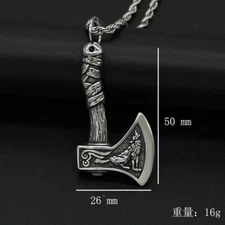 Norse Nordic Battle Axe Pendant Viking Charm for mens Necklaces and Chains