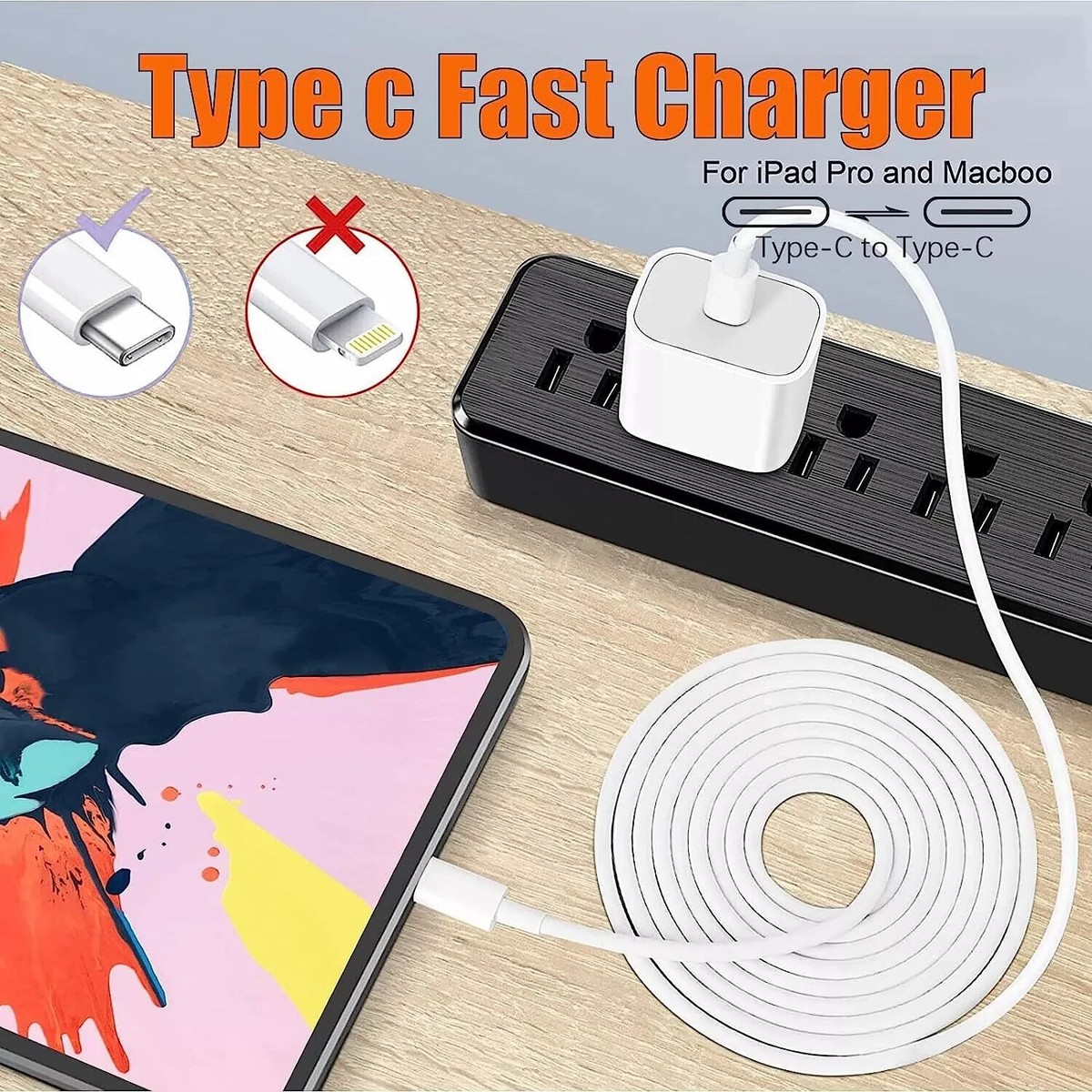 Câble USB-C En Nylon Charge Rapide 60W Pour IPhone 15/16/17 Et Plus - Longueur 1m, Garantie 1 An
