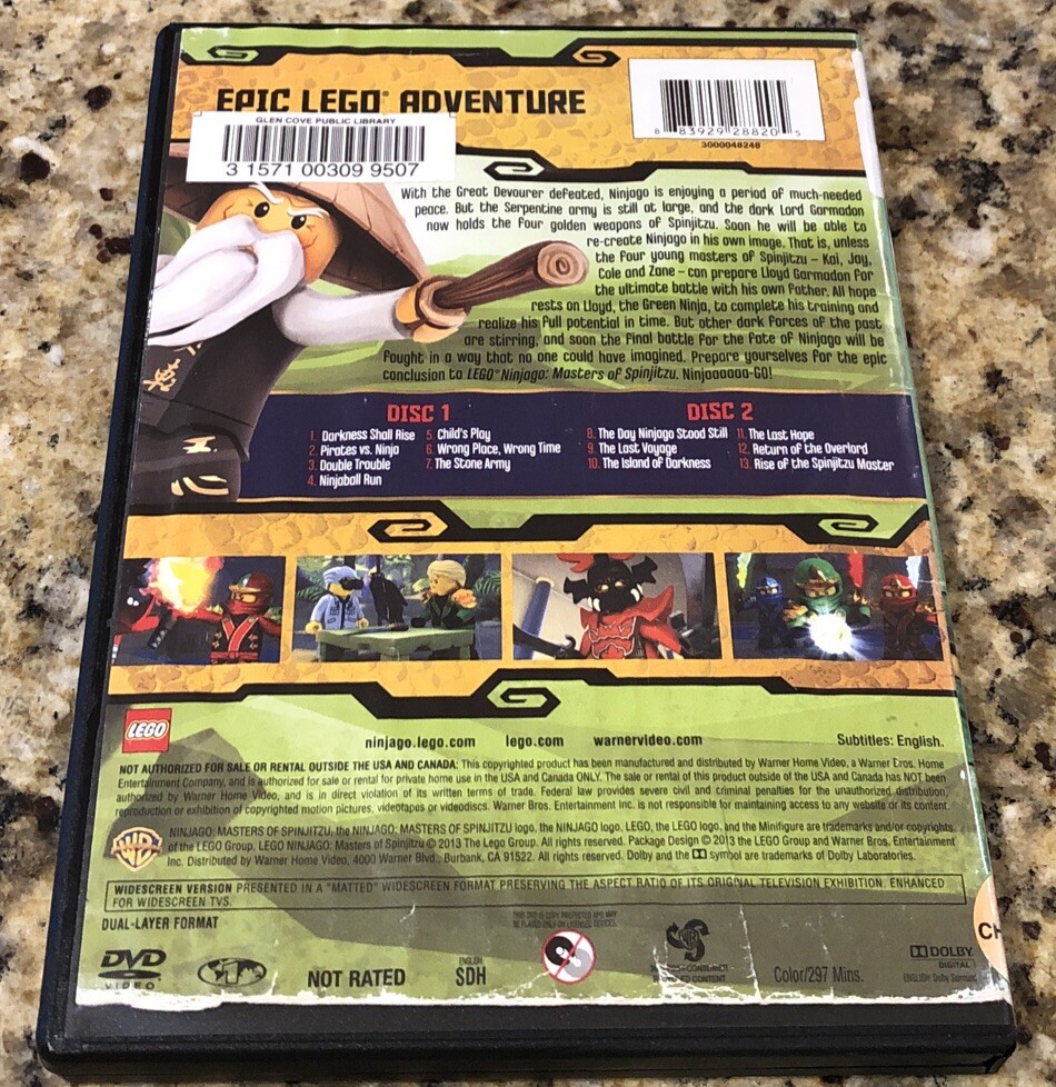 Lego Ninjago: Masters of Spinjitzu Seaso DVD 2- Disc Set