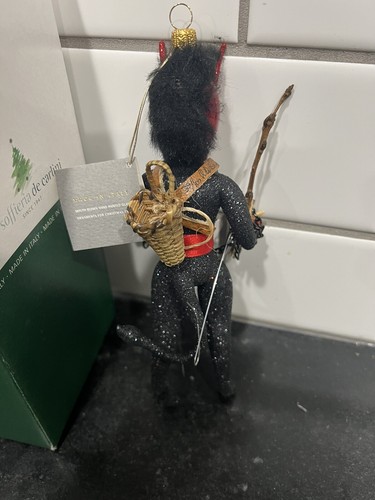 De Carlini Krampus Hand Blown Glass Ornament 7" Italy NWT & Box - Picture 4 of 7
