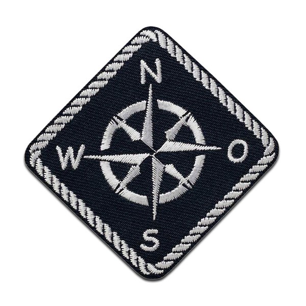Kompass Maritim - AufnäHer, BüGelbild, AufbüGler, GrößE: 7 X 7 Cm-image