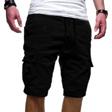 Mens Shorts Pants Cargo Casual Chino Fashion 6-Pockets Beach Trousers