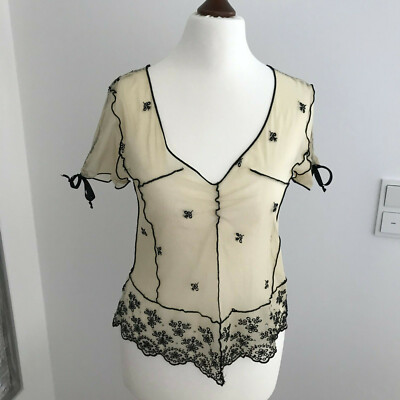 Marc Aurel * TOP * Gr. 34 * Transparent mit Stickerei und Strass * WIE NEU!