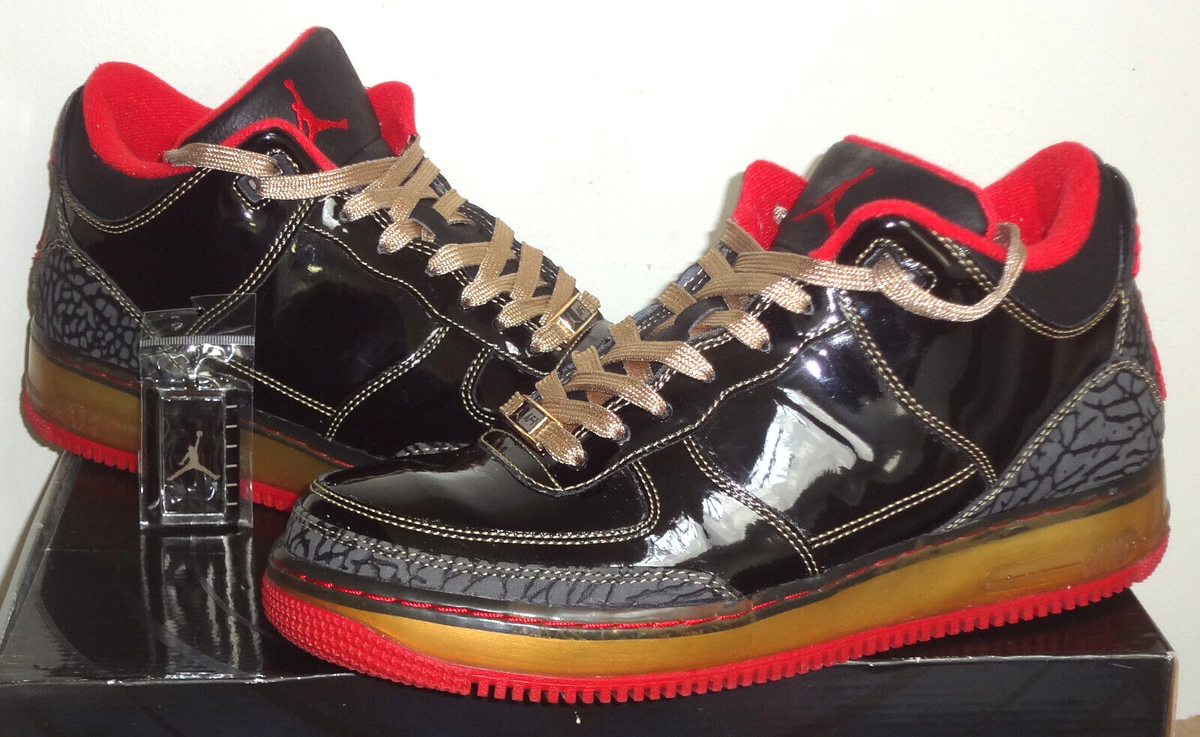 2008 NIKE AIR JORDAN AJF 3 FUSION PREMIER RETRO BRED SNEAKERS SIZE 
