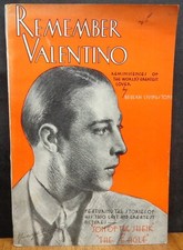 REMEMBER VALENTINO REMINISCENCES OF THE WORLD'S GREATEST LOVER 1938
