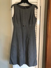 Women's Tahari Gray Dress Size 4 Sleeveless