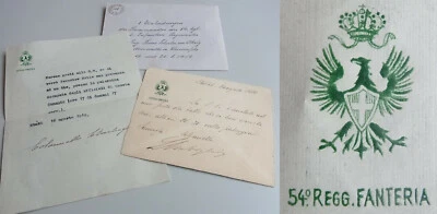 54. italienisches Infanterie-Regiment (54. Reggimento Fanteria) Einladungen 1919 - Bild 1 von 4