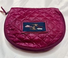VTG Wild Goose Travel Jewelry Bag Quilted Red Nylon, Organizer, Packable, Zip