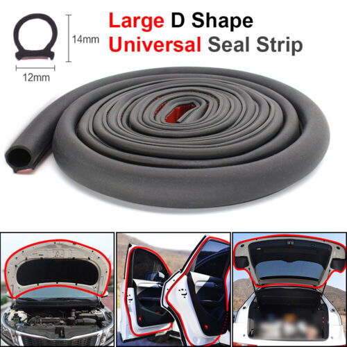 Car Door Rubber Weather Seal Hollow Strip 78inch Universal Weatherstrip D-shape - Bild 1 von 6