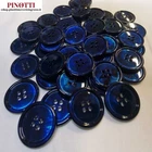 Real Mother of Pearl Buttons Coat Dark Blue 4 Holes-d.=mm 25.4 (Line 40)