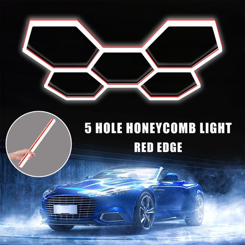 5 X Hexagon LED Lampe Werkstatt Garage Wand Decken Leuchte Waben Beleuchtung - Picture 15 of 26