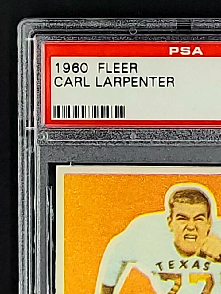 1960 Fleer #60 Carl Larpenter Denver Broncos PSA 5 EX Excellent - Image 4 of 4