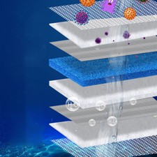 Aquarium Filter Media Sponge Foam Filter Media Pad for Fish Tank Sump Pond 8-Lay