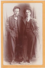 Studio Real Photo Postcard RPPC - Two Dapper Men