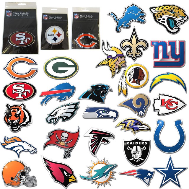 New NFL PICK YOUR TEAM 3D Aluminum Color Car Truck Auto Emblem Sticker