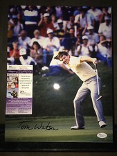 Tom Watson Signed/Auto 11x14 Photo 2x Masters Champion 1977 & 1981 JSA