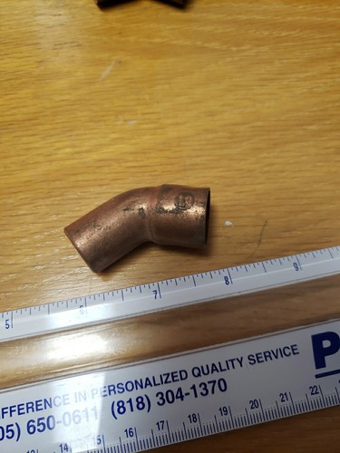1 New Copper 45 Degree Street Elbow 5/8" x 5/8" Plumbing Fitting