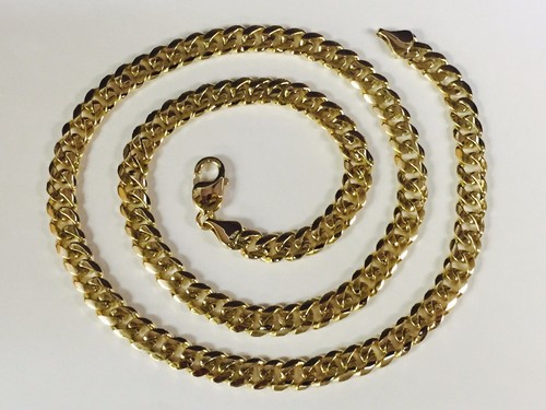 14k Solid Yellow Gold Miami Cuban Curb 