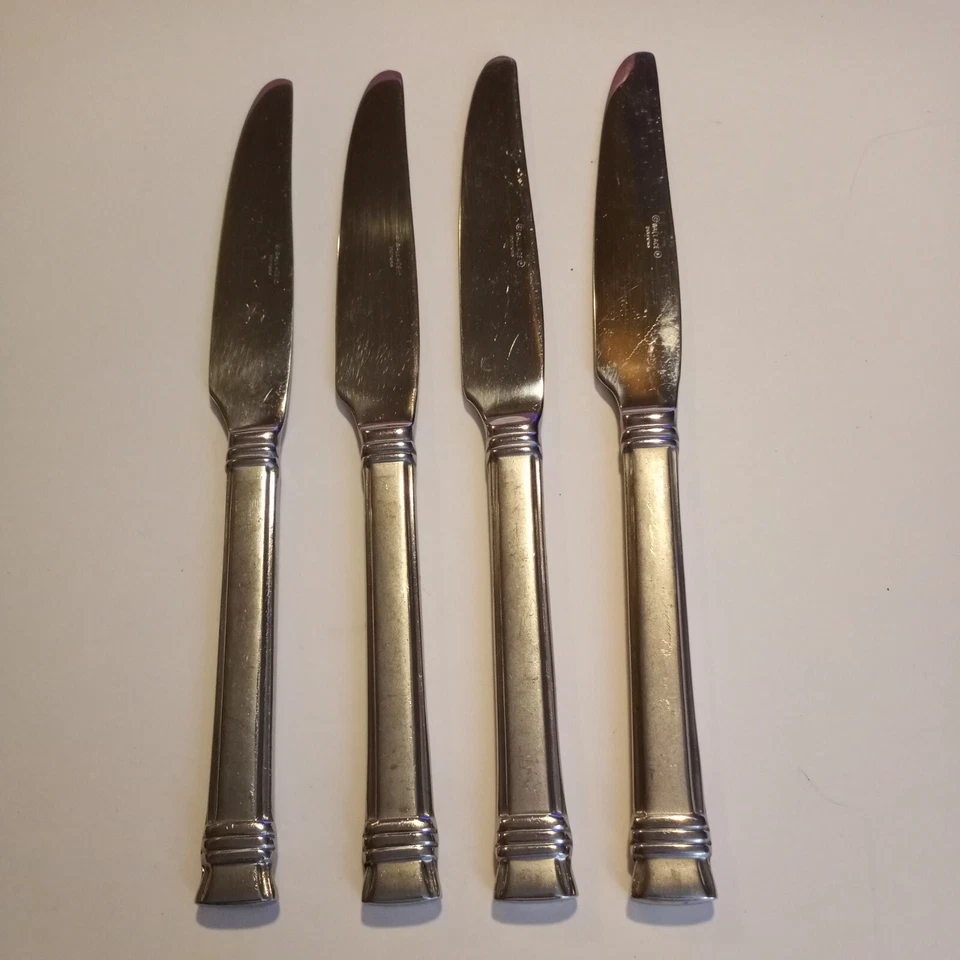 Wallace Zenith Frost Juego de 4 cuchillos de cena cuchillo de cubiertos de acero inoxidable en muy buen estado  Foto 3 de 4