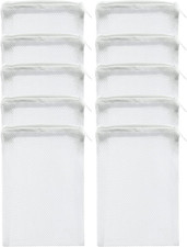 10 Pcs Aquarium Filter Media Bags - Reusable Mesh Bags 6" X 4" for Fish Tank