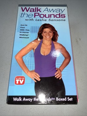 Walk Away The Pounds 3 Workouts 1 2 3 Miles w/Leslie Sansone VHS Tapes Box Set