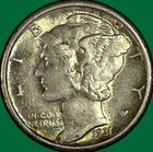 1931 Mercury Dime Choice Almost Uncirculated AU+ Coin #41699