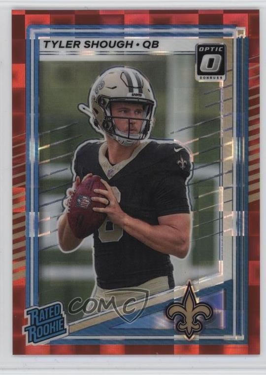 2025 Donruss Rated Optic Preview Red Pandora Prizm Tyler Shough Rookie RC 0q4s