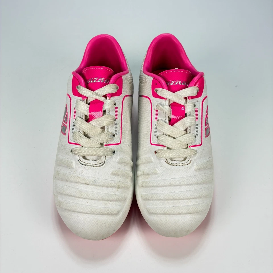 Zapatos deportivos de fútbol para niños Vizari Avalon FG blancos rosas botines juveniles talla 10 Foto 3 de 4