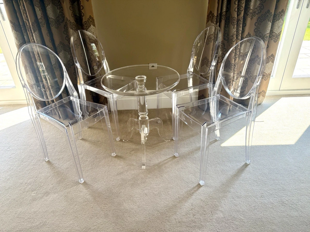 Gallery image 9 for Stunning  Round Contemporary Dining Table & Kartell Style chairs